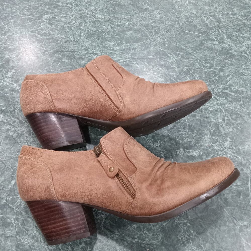 Baretrap Womens Anklet Boots Size 10M Yuno Brown Zip Stylish Boho Booties EUC